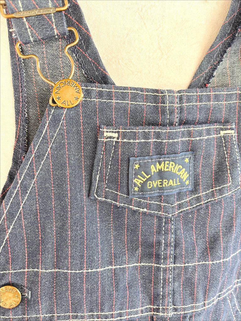 VINTAGE ALL AMERICAN OVERALLS - BLUE - 2-3 YEARS