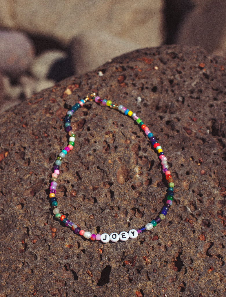 Custom order rainbow name necklace