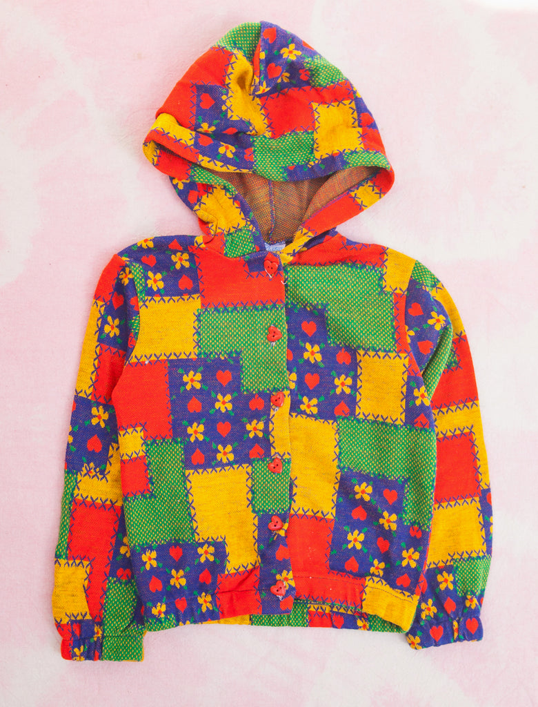 joey rainbow kids vintage 70s knit jacket 