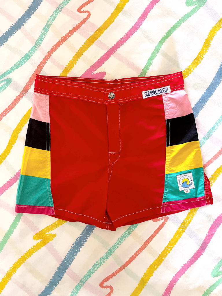 SUNBREAKER BOARDSHORTS - RED - 12+ YEARS/27"