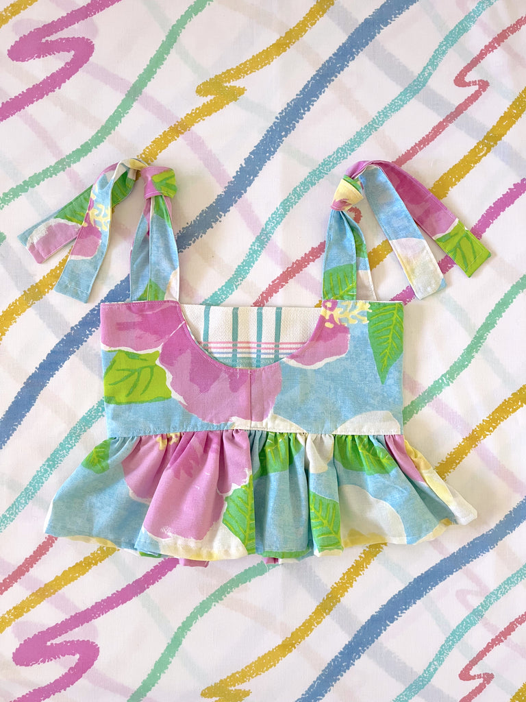JOEY GIRLS VINTAGE FRILL TOP - 5-6 YEARS