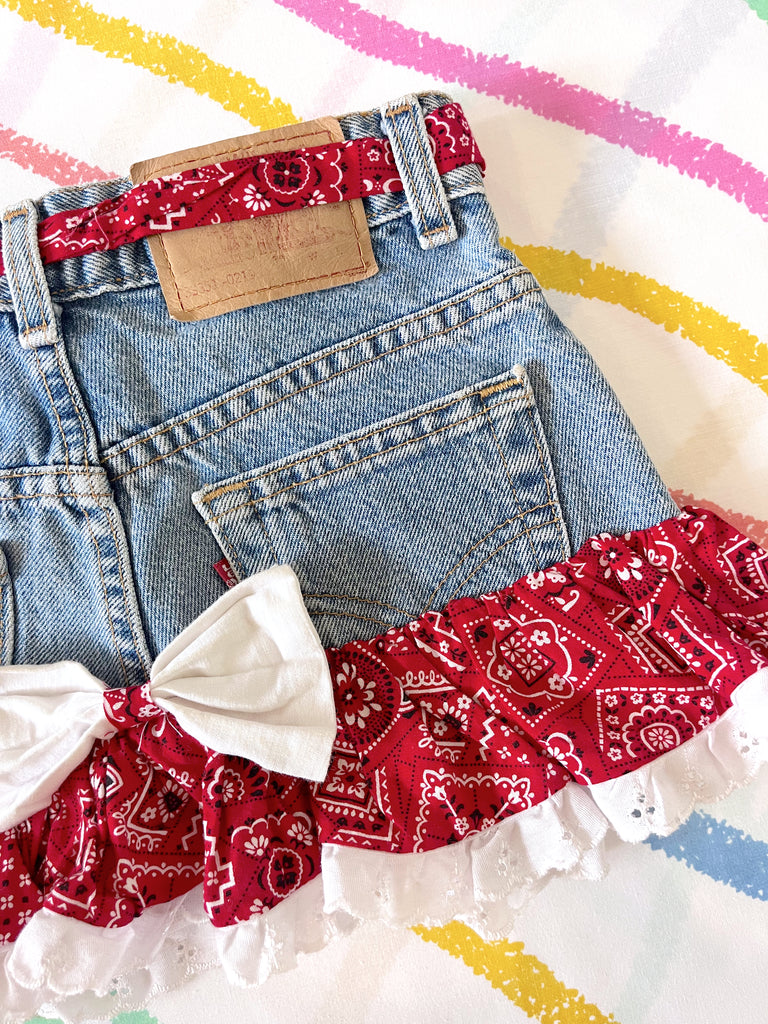 LEVIS DENIM SKIRT - BANDANA  - 6-8 YEARS