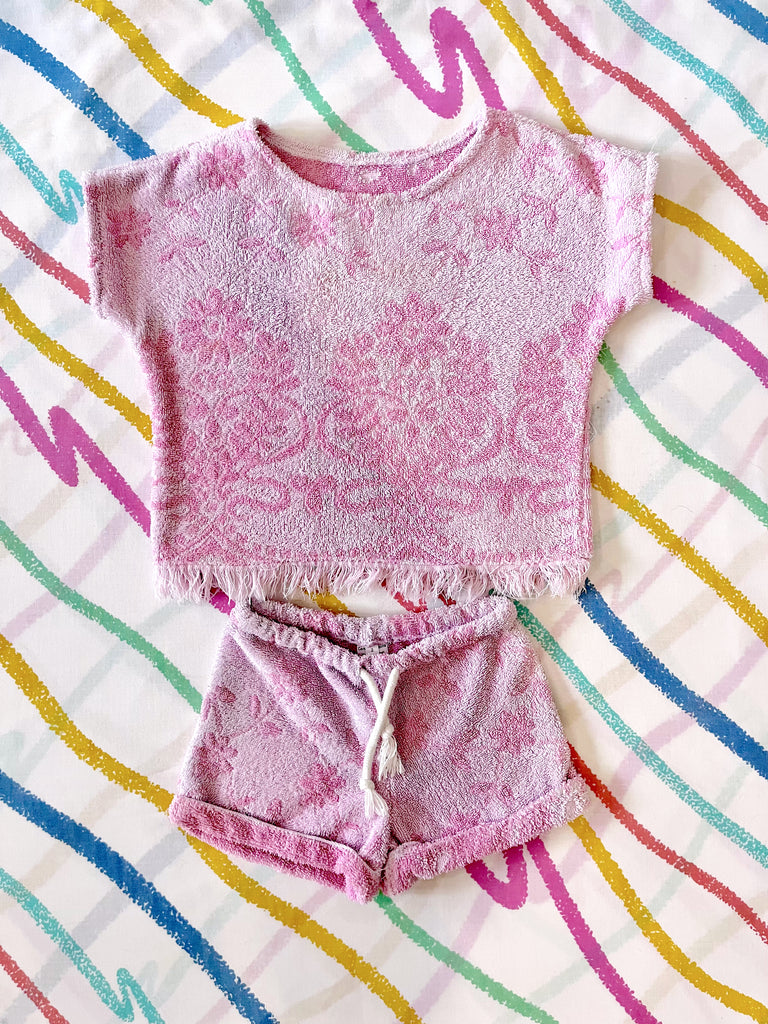 PINK TERRY 2-PIECE SET- 2 YEARS