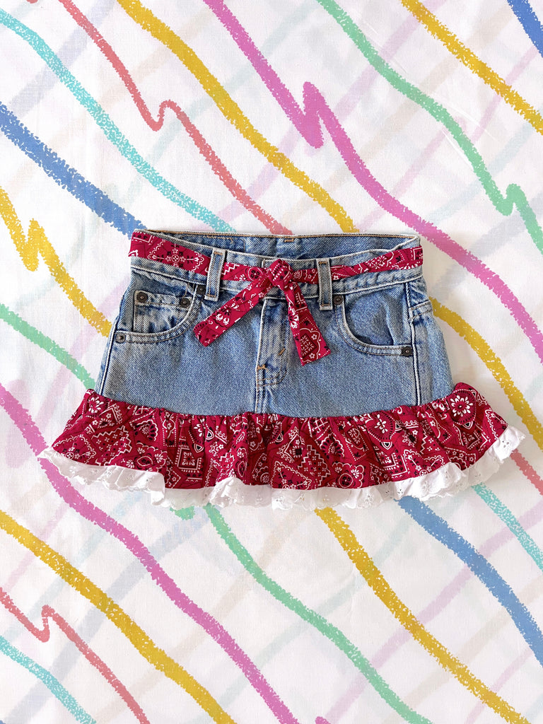 LEVIS DENIM SKIRT - BANDANA  - 6-8 YEARS