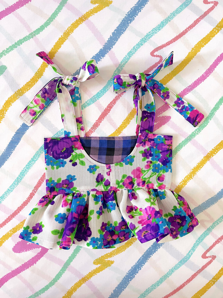JOEY GIRLS VINTAGE FRILL TOP - 3-4 YEARS