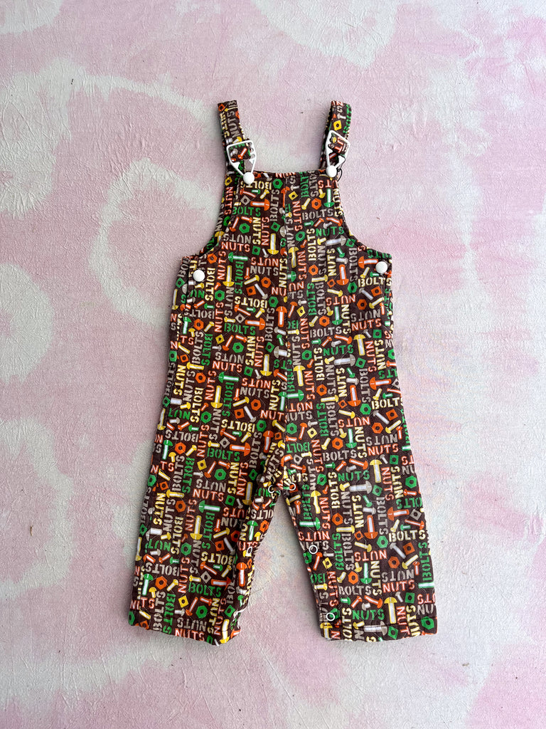 QUILTED OVERALLS - NUTS + BOLTS - 2 YEARS