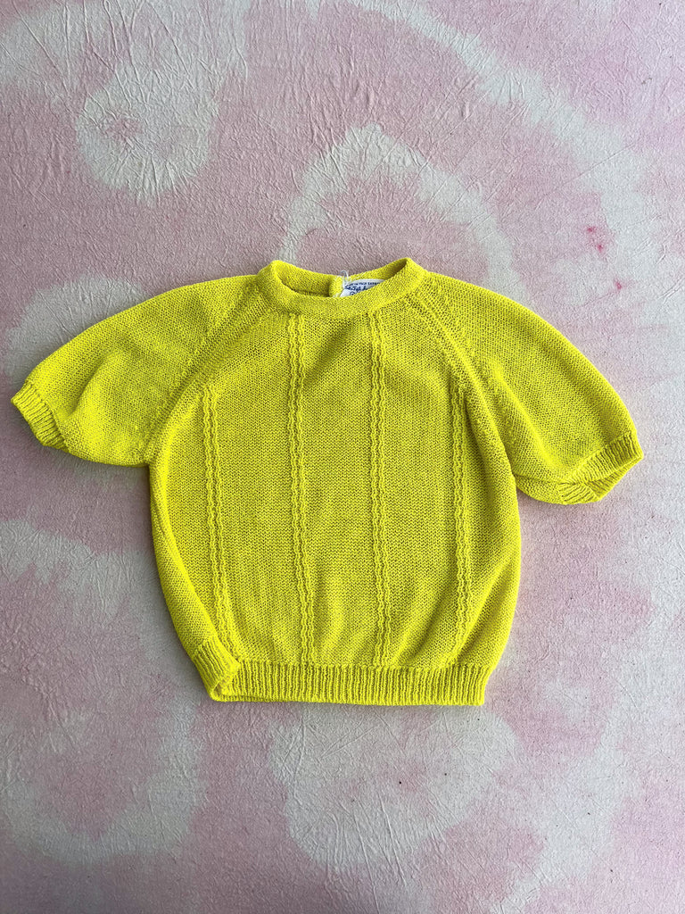 VINTAGE SAK'S FIFTH AVENUE KNIT - YELLOW - 6 - 12 MONTHS