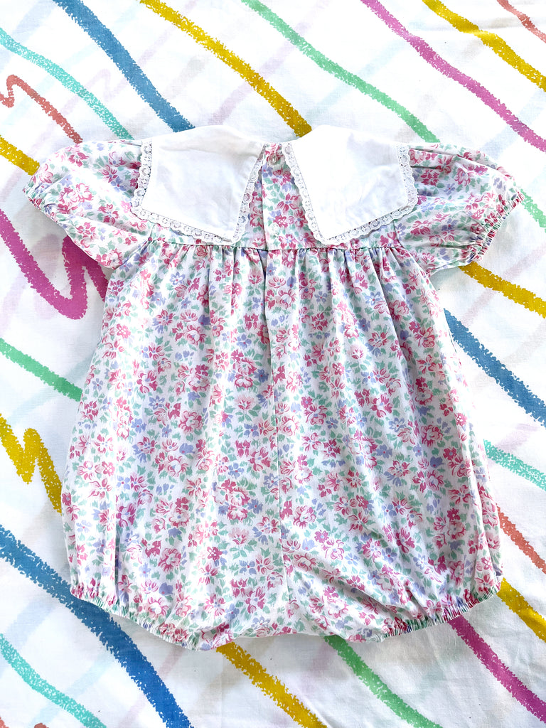 VINTAGE BUBBLE ROMPER - GARDEN PARTY - 0-1 YEARS