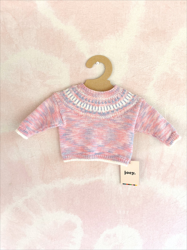 SWEETEST PINK NANA KNIT CARDIGAN - PINK PASTELS - 6 MONTHS