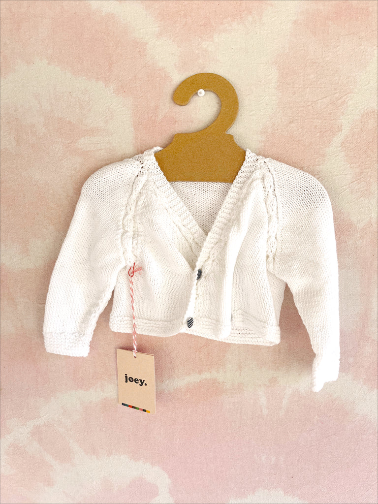 DOVE WHITE KNITTED CARDIGAN - MULTI - 6 MONTHS