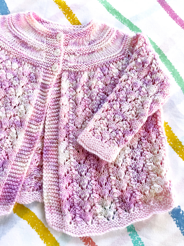 NANA KNIT CARDIGAN - PINK SPRINKLES - 6-12 MONTHS