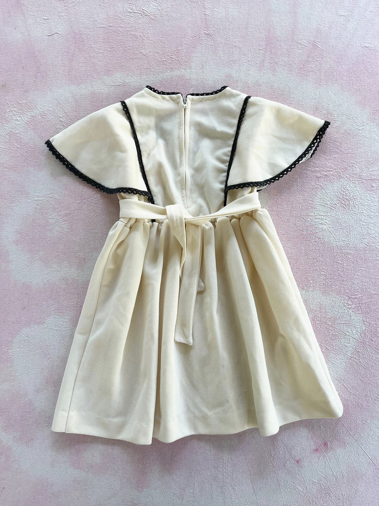 GARDEN PARTY DRESS - CREAM FLORAL - 3-4 YEARS