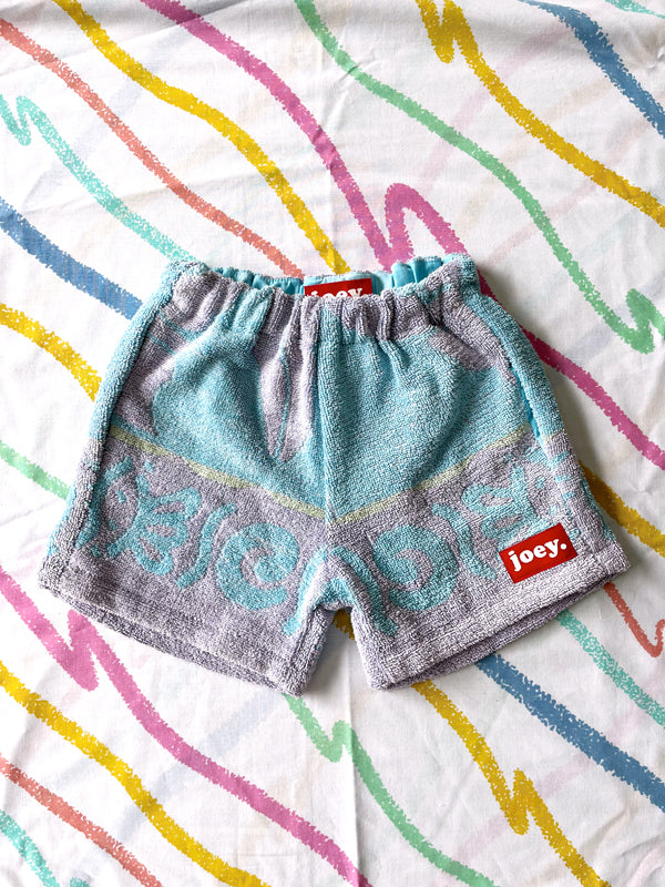 JOEY VINTAGE TOWEL SHORTS - 90'S SURF BABE  - 4-5 YEARS