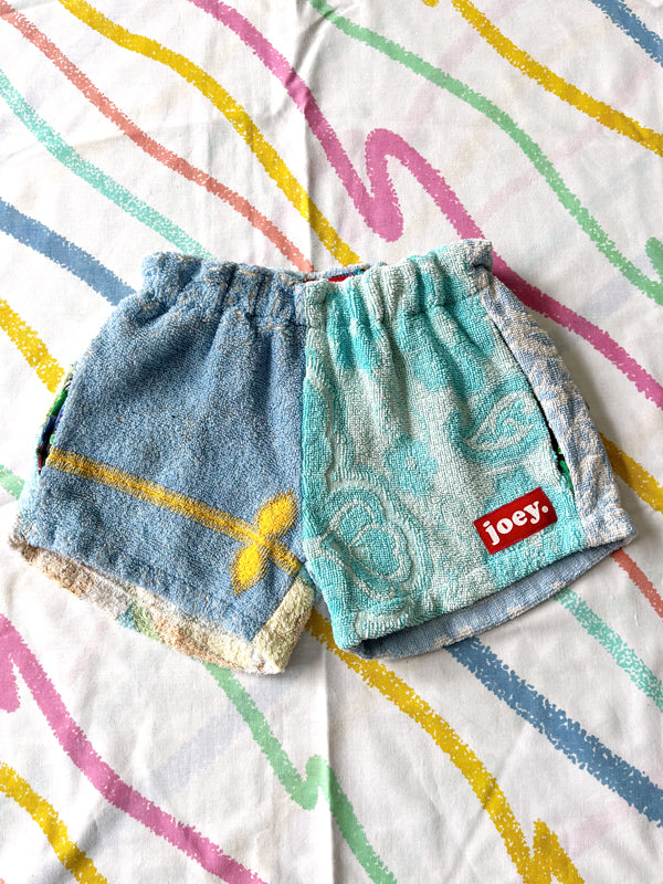 JOEY VINTAGE TOWEL SHORTS - MUTED MIX - 3-4 YEARS