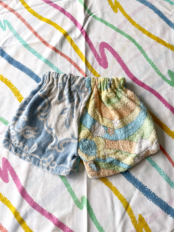 JOEY VINTAGE TOWEL SHORTS - MUTED MIX - 3-4 YEARS