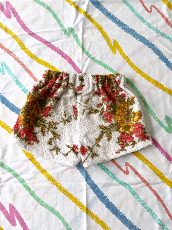 JOEY VINTAGE TOWEL SHORTS - GARDEN PARTY - 3-4 YEARS