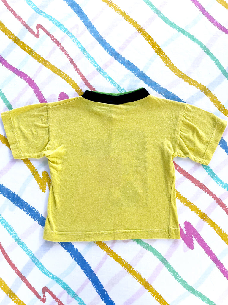 80S PING PONG PETE TEE - YELLOW - 2-3 YEARS