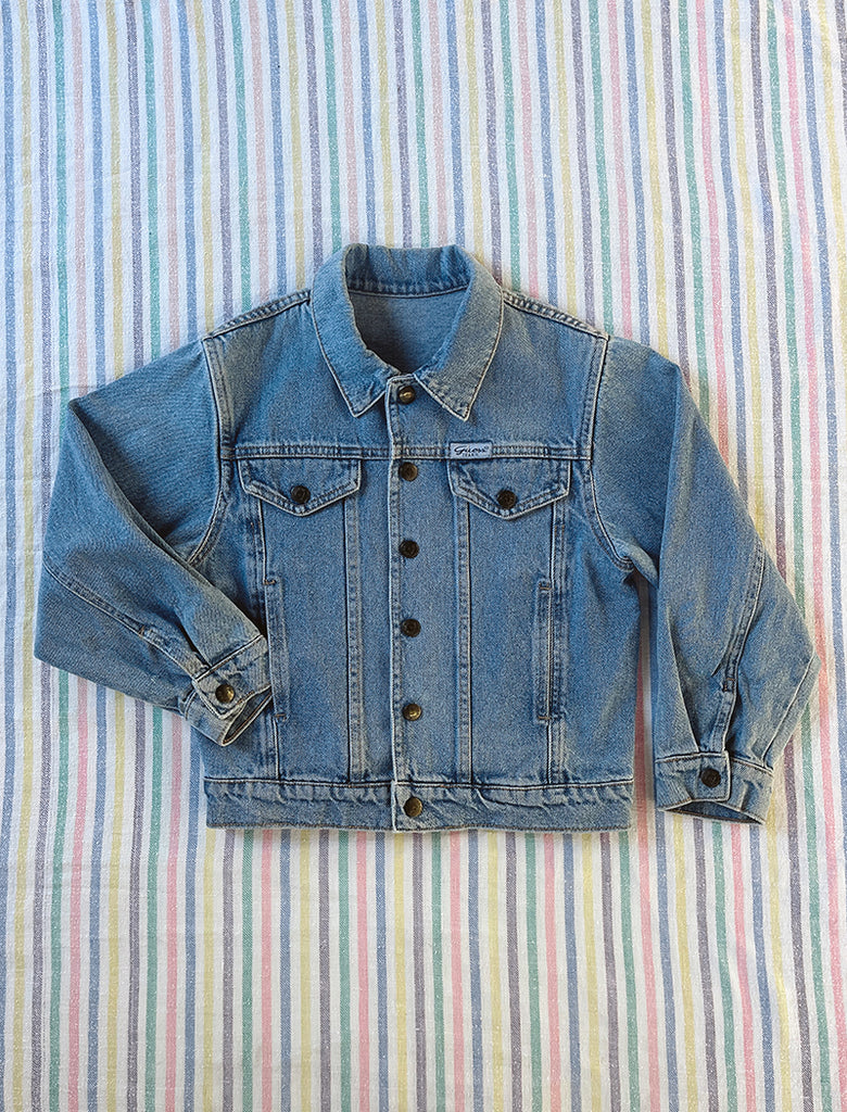 VINTAGE GUESS KIDS JACKET - LIGHT BLUE -  8–10 YEARS