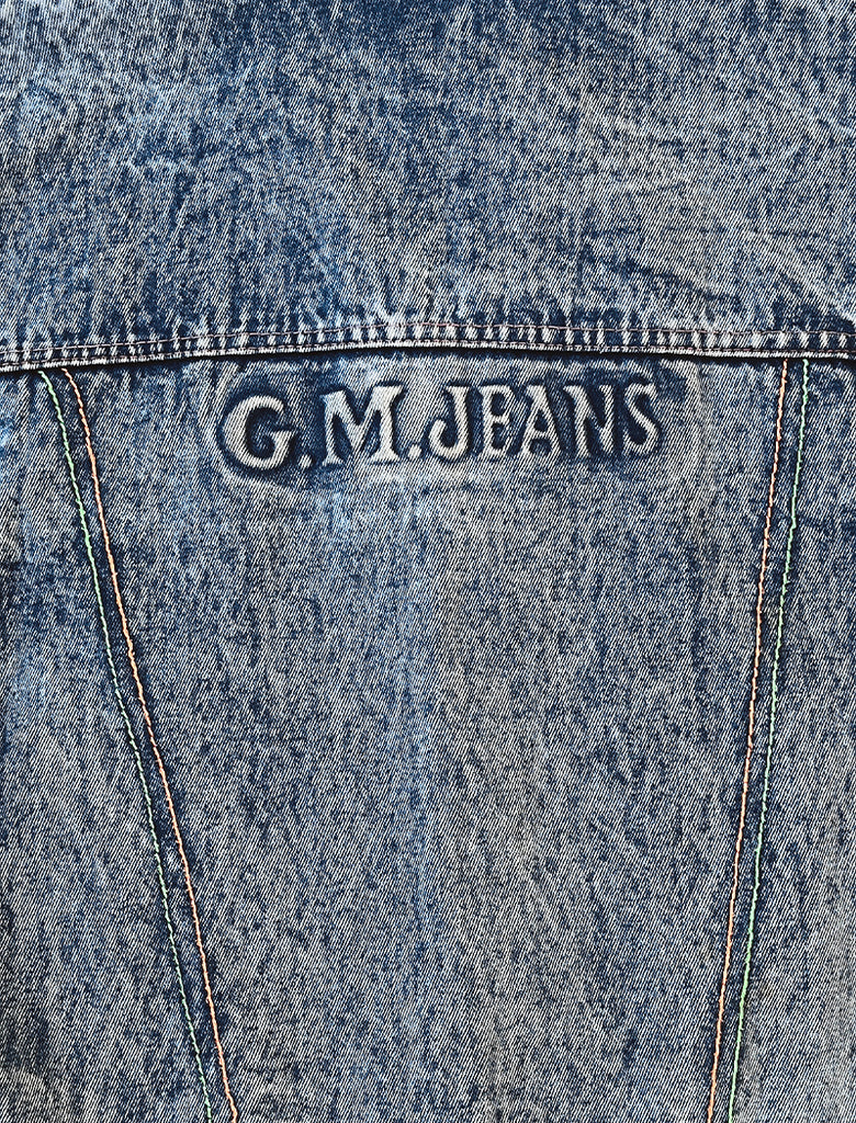 VINTAGE G.M. JEANS ACID WASH JACKET - 8 YEARS