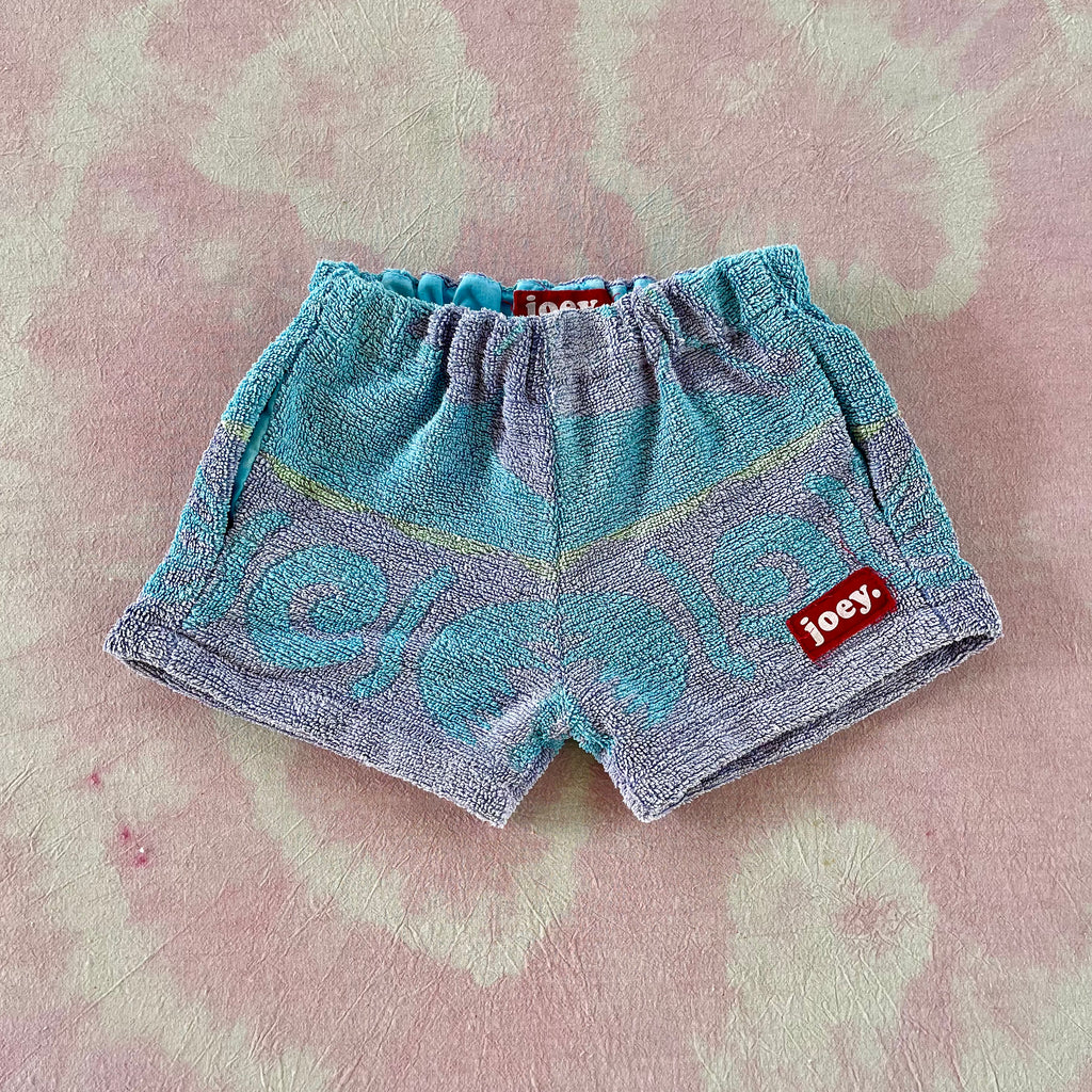 JOEY VINTAGE TOWEL SHORTS - 90'S SURF BABE  - 3-4 YEARS
