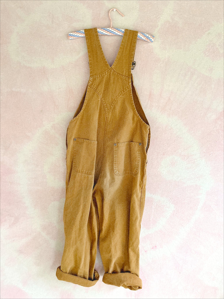 VINTAGE CARHARTT OVERALLS - TAN/ BROWN - 7 YEARS