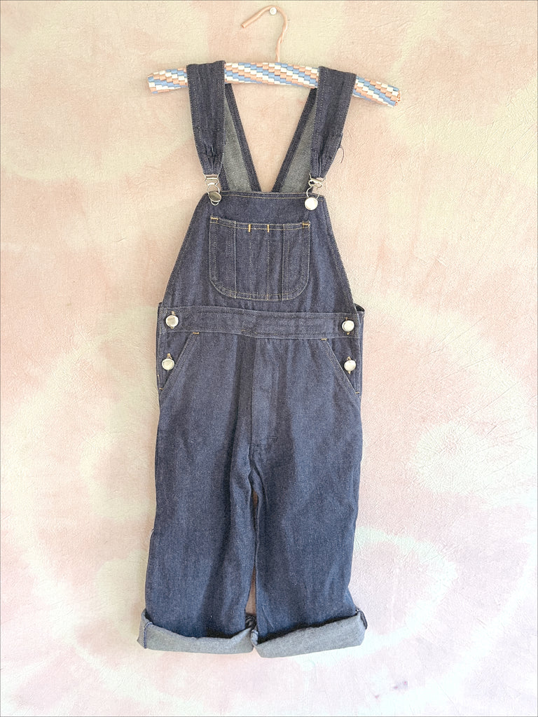 VINTAGE 80'S OVERALLS - CLASSIC BLUE DENIM - 5 YEARS