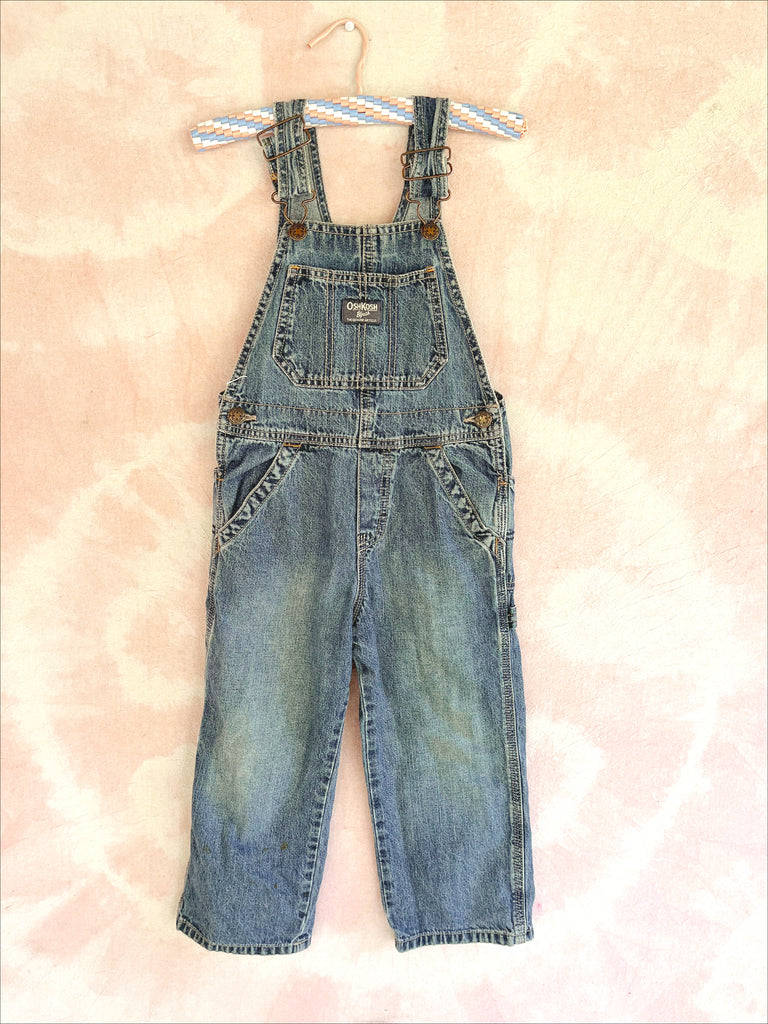 OSH KOSH OVERALLS -  DENIM - 4 YEARS