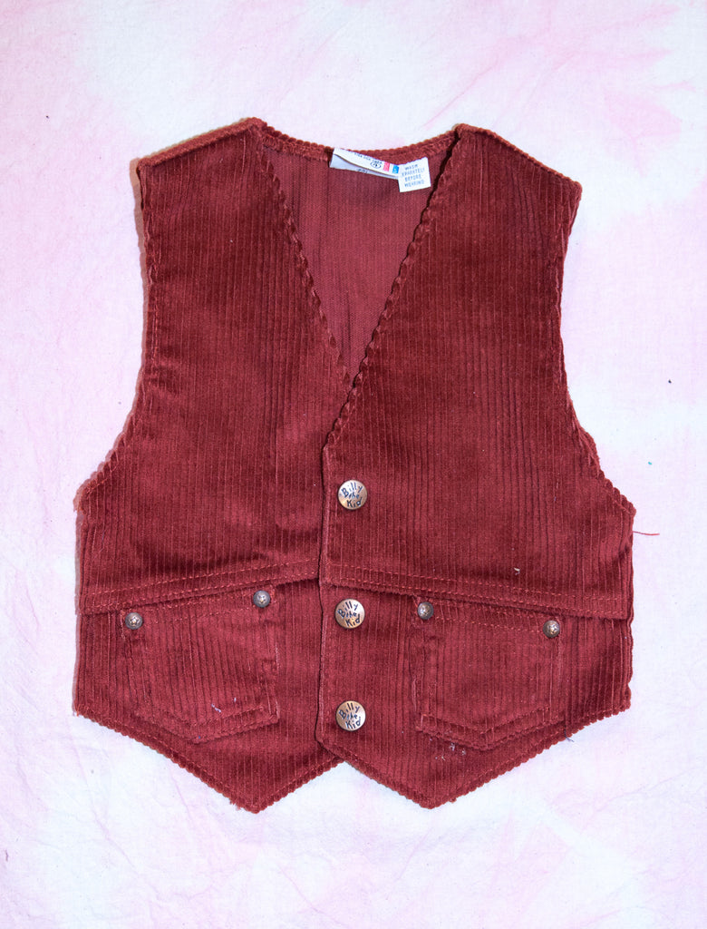 kids vintage vest, cord, boys and girls unique sustainable  clothing