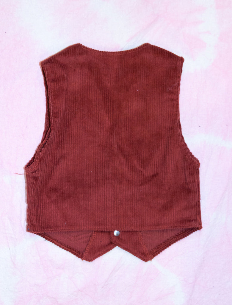 kids vintage vest, cord, boys and girls unique sustainable  clothing