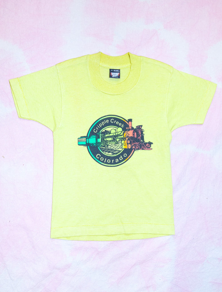 kids sustainable fashion, vintage vacay tee, 80s tshirt
