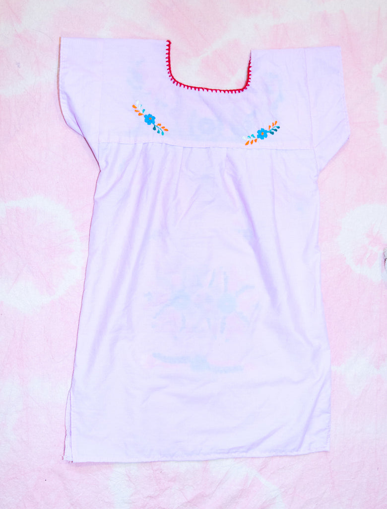 kids unique sustainable clothing, girls vintage dress, lilac mexi  dress
