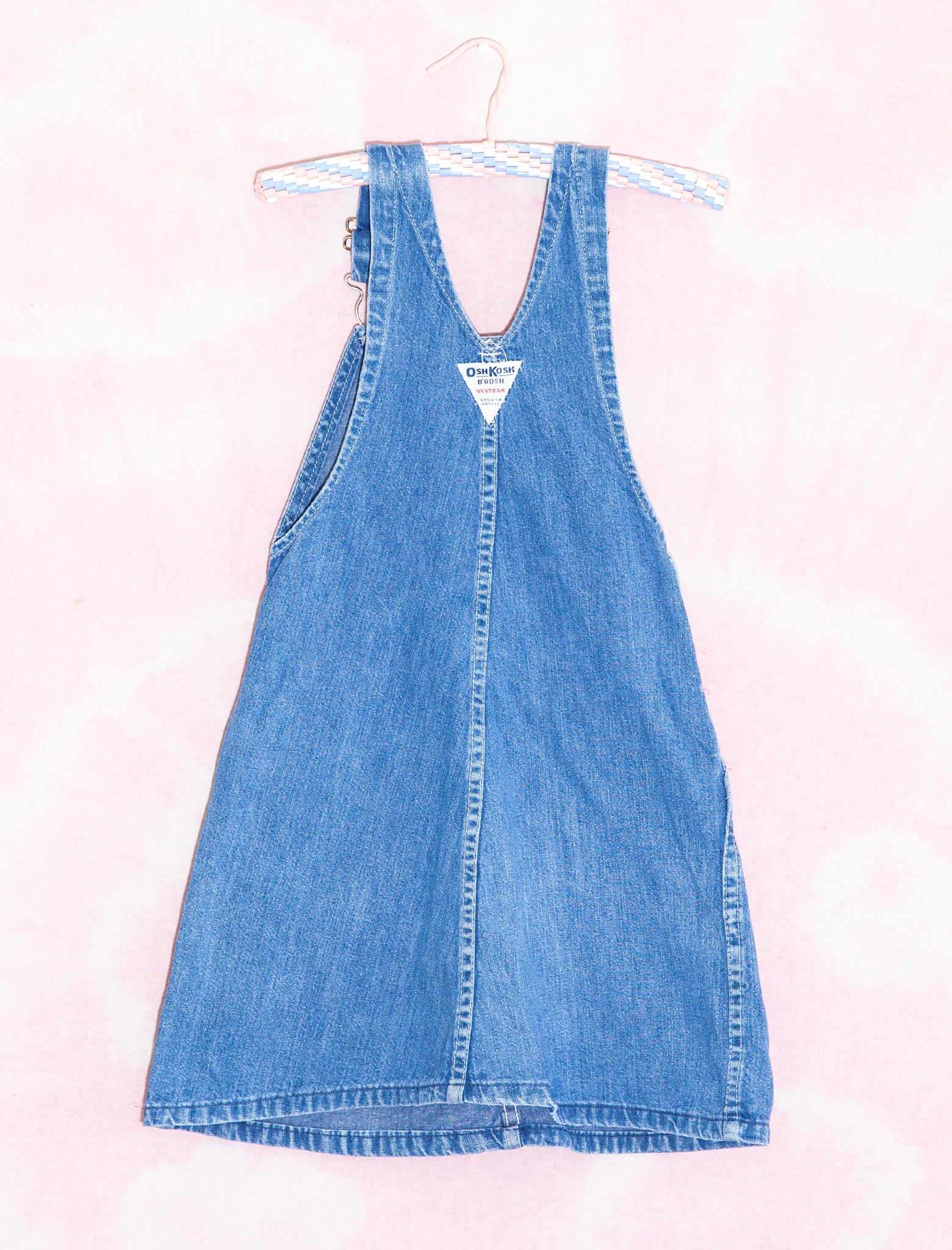 white christmas dresses OSHKOSH PINAFORE DRESS - MID WASH DENIM - 4-5 YEARS