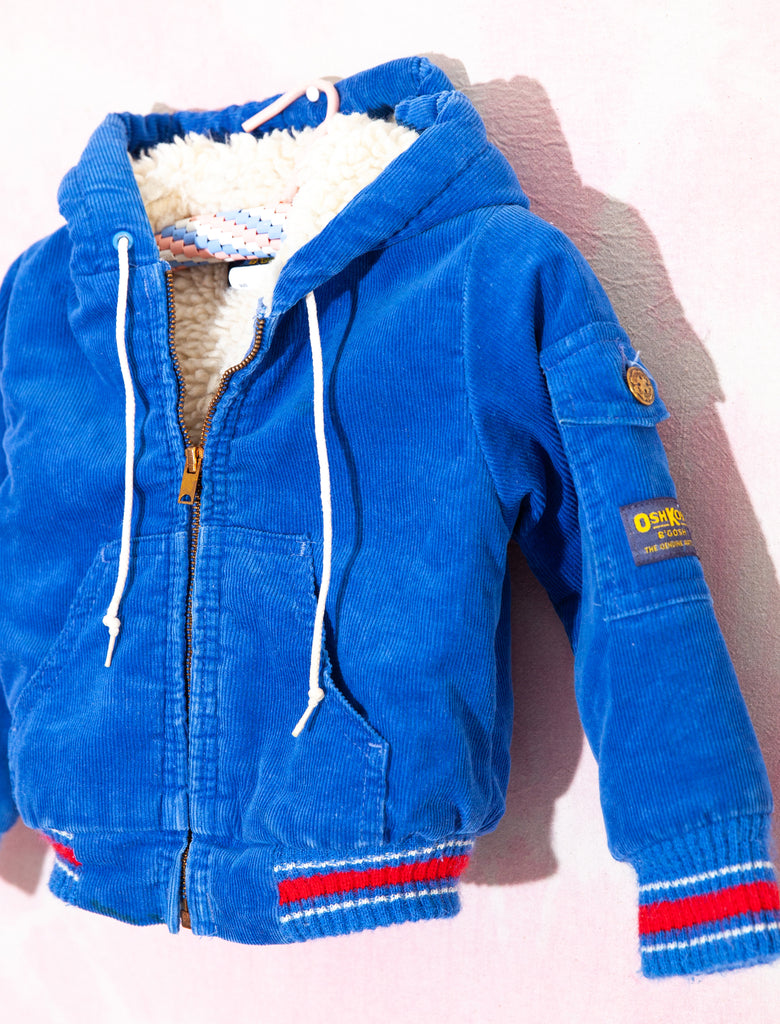 OSHKOSH JACKET - AZURE/SHIRLING - 3-4 YEARS