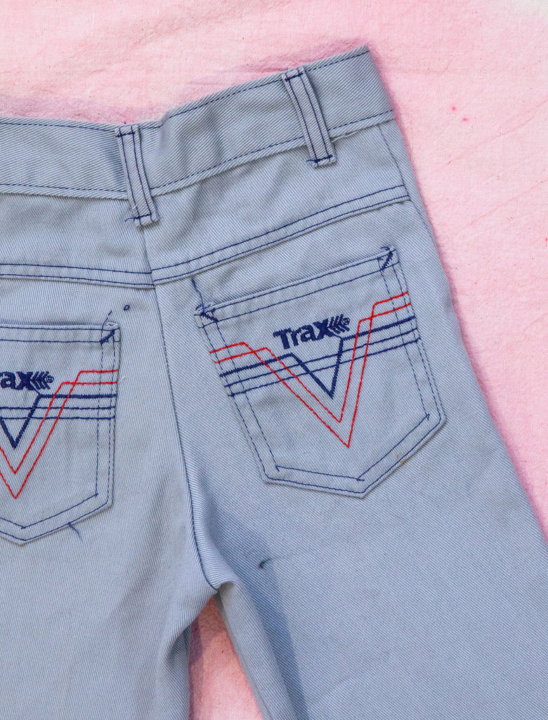 pocket view 70s trax grey skater flare pants