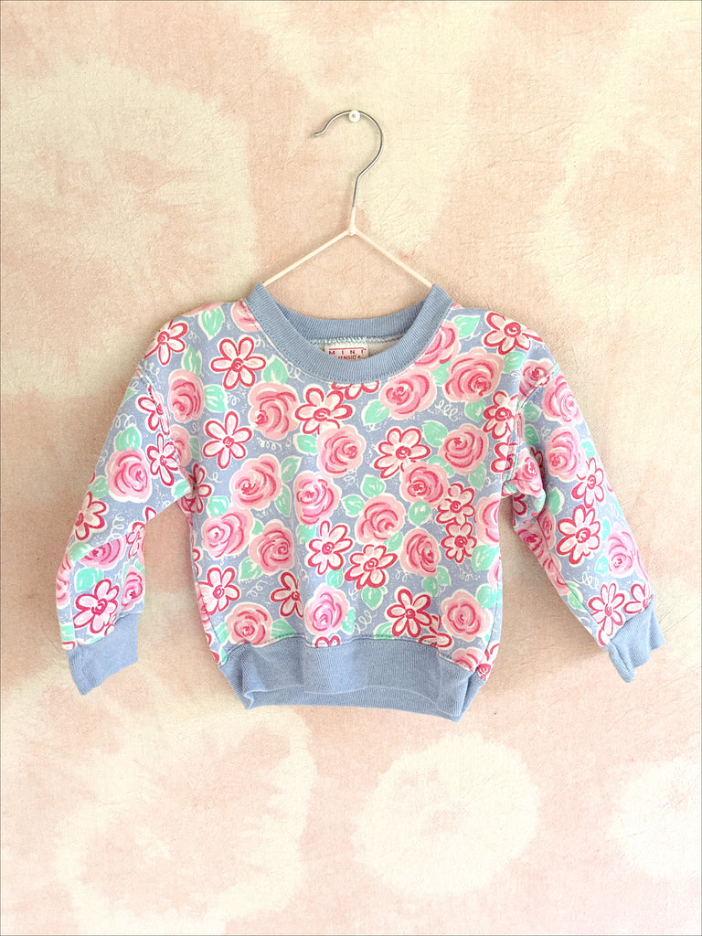 VINTAGE FLORAL JUMPER -  1-2 YEARS