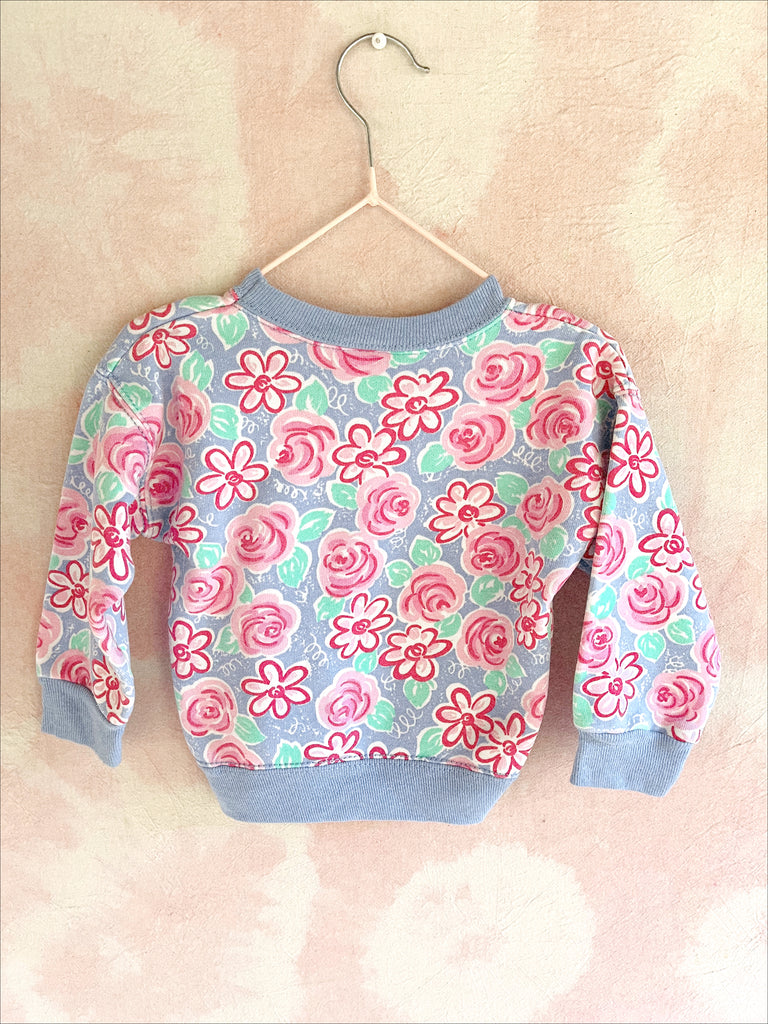 VINTAGE FLORAL JUMPER -  1-2 YEARS