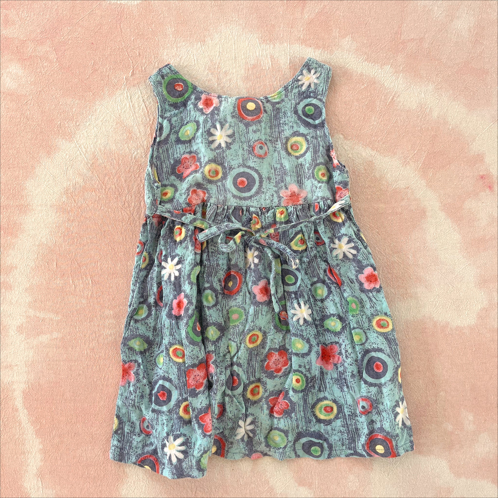 90's BLUE SURFER GIRL DRESS - 2-3 YEARS