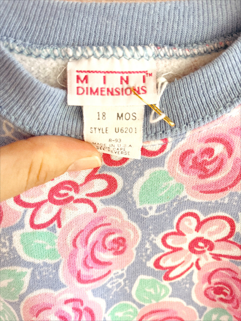VINTAGE FLORAL JUMPER -  1-2 YEARS