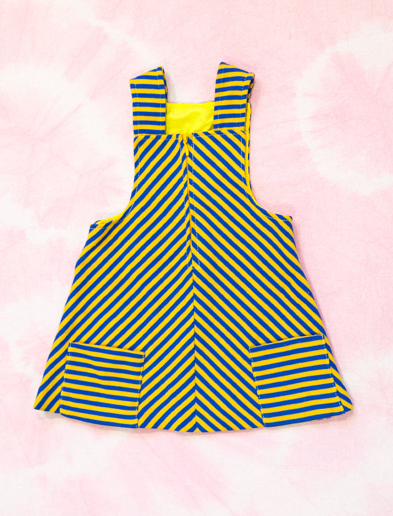 HONEY BEE MOD DRESS - YELLOW/NAVY - 2-3 YEARS