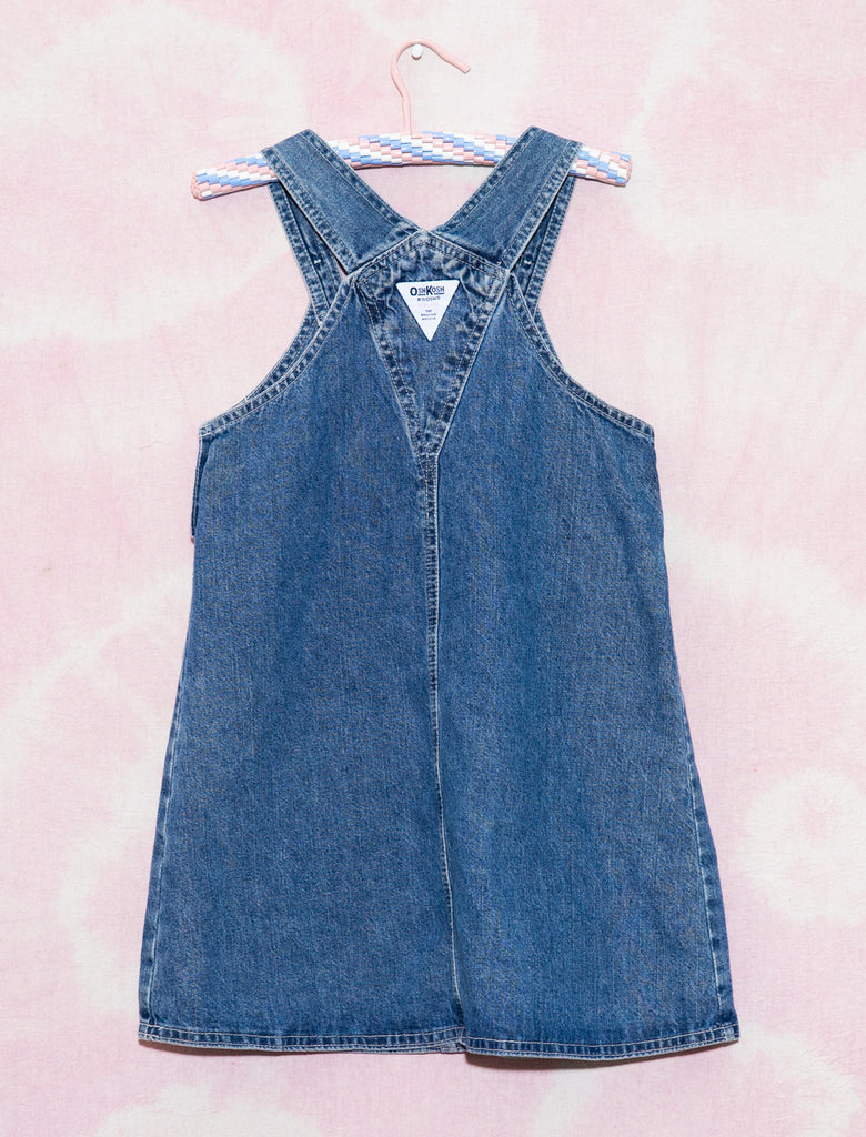 joey rainbow kids vintage Oshkosh denim pinafore dress
