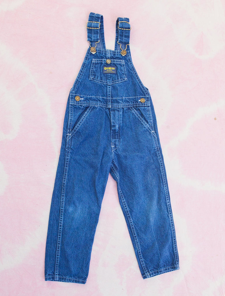 OSHKOSH DENIM OVERALLS - BLUE JEAN - 4-5 YEARS