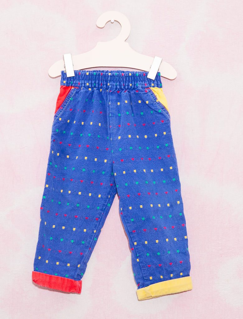 OSHKOSH PANTS - BLOCK COLOUR SHAPES - 2-3 YEARS