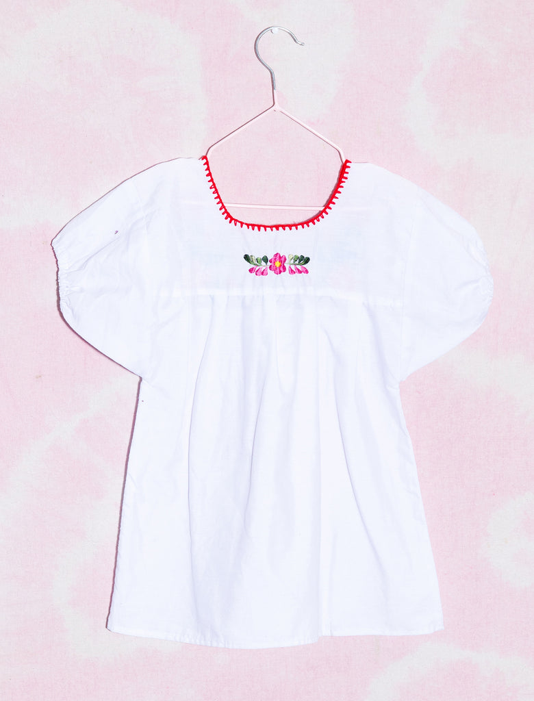VIVA MEXI DRESS - WHITE/RAINBOW - 2-3 YEARS