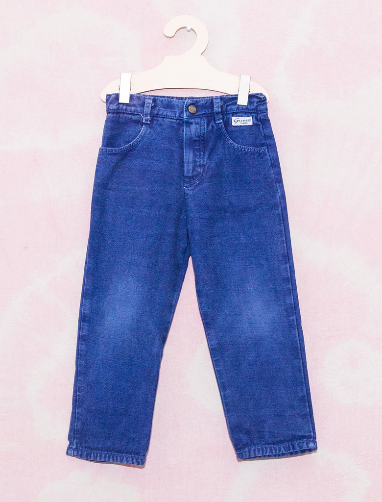 GUESS MOM JEANS - INDIGO OVERDYE - 4-6 YEARS