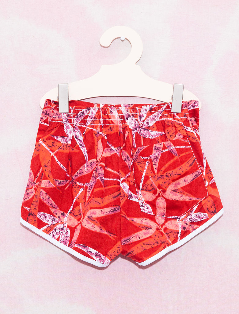 CHOOBS SHORTS - RED LEAF - 7-8 YEARS
