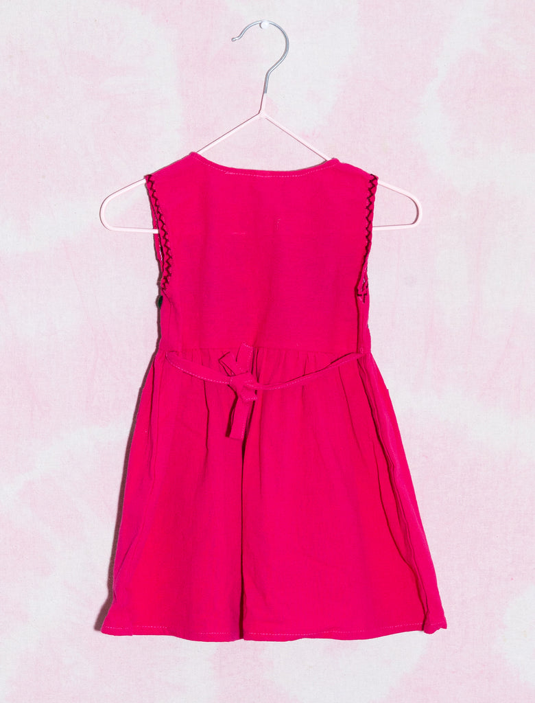 joey rainbow kids vintage hand embroidered Mexican summer cotton dress