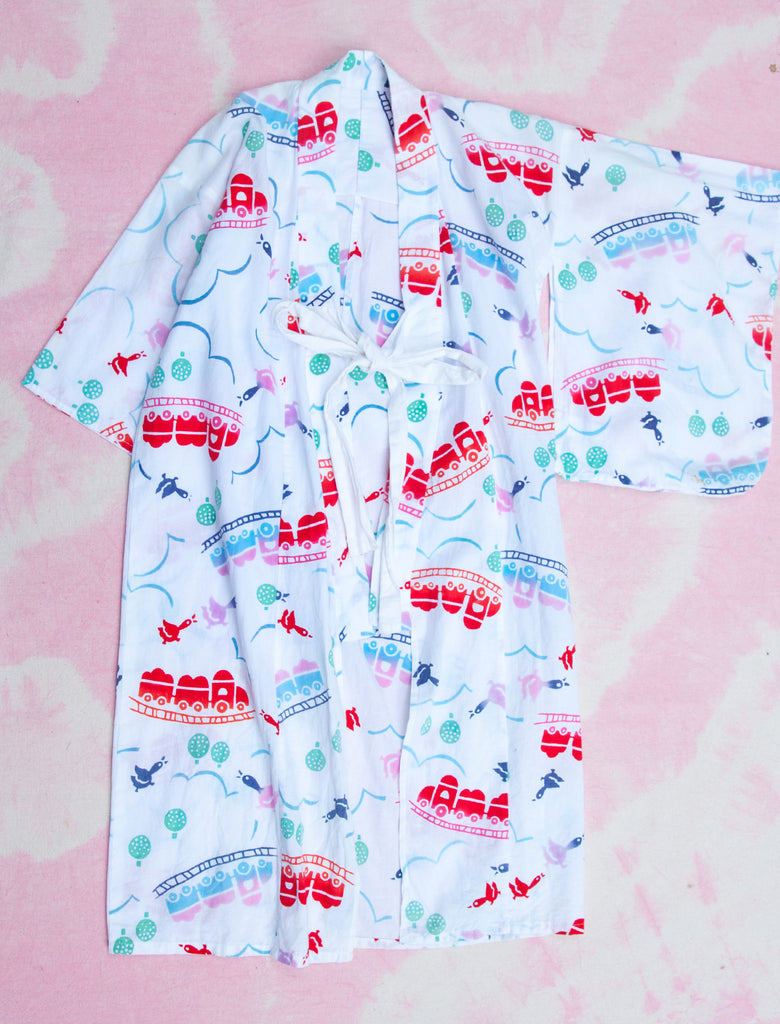 KIMONO JACKET - RAINBOW TRAIN - 6+ YEARS