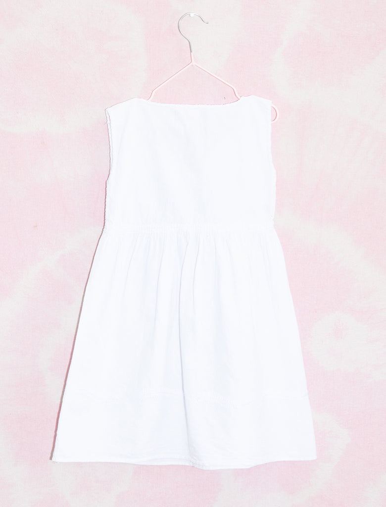 joey rainbow kids vintage white on white Mexican artisan embroidered dress