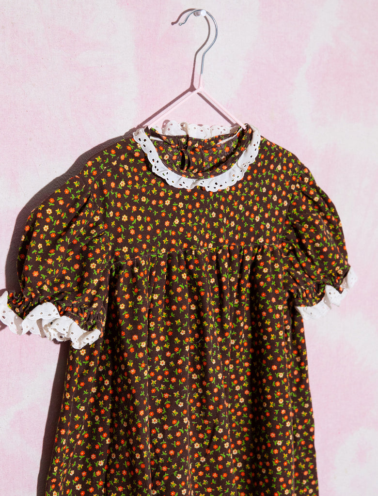joey rainbow kids vintage 60s garden party cotton dress