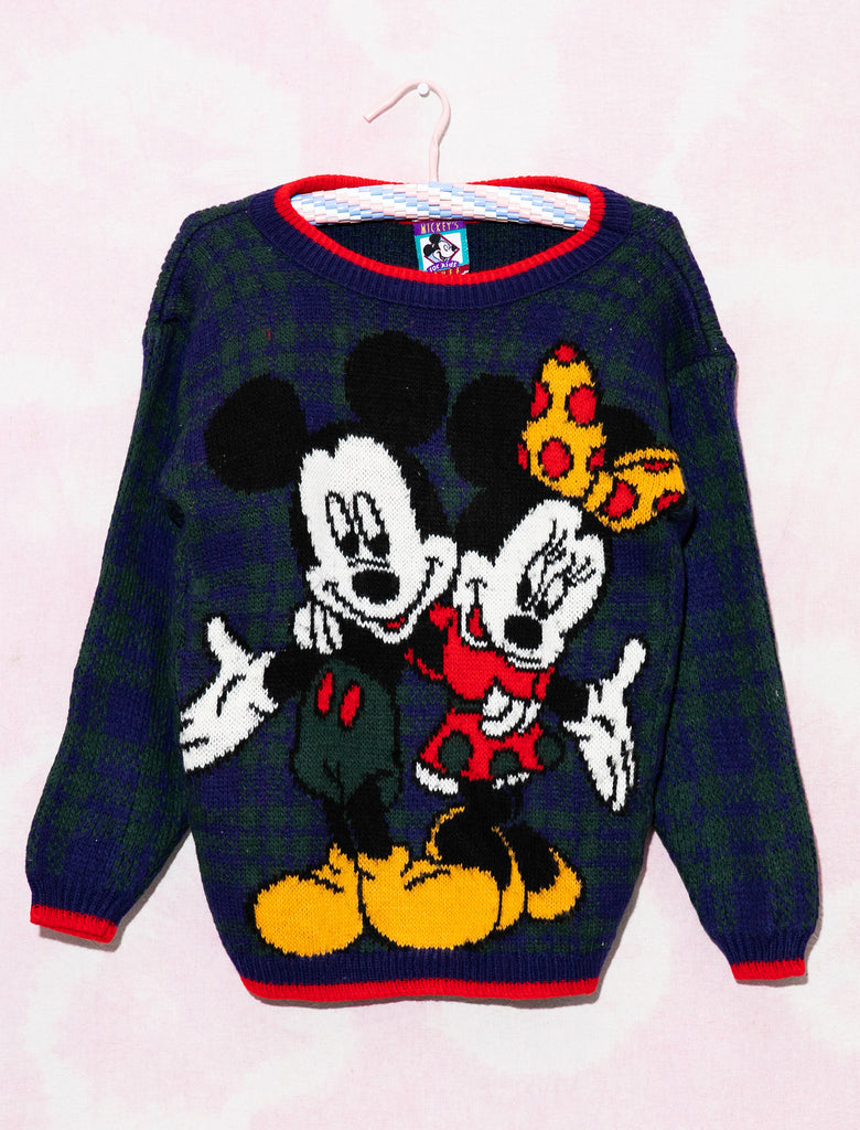 joey rainbow kids vintage Mickey and Minnie knit sweater